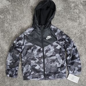 Nike Black and Gray Camo Jacket